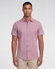 Lords of Harlech Mud Geo Mens Printed Button Up Shirt