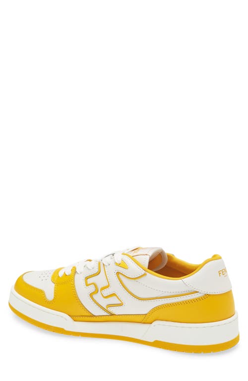 Shop Fendi Ff Match Sneaker In Yellow/white