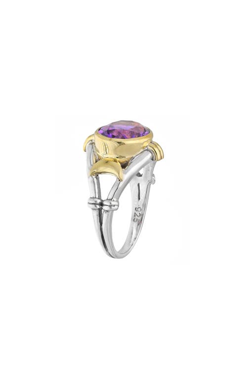 Ys Gems Bezel Set Amethyst Ring In Purple