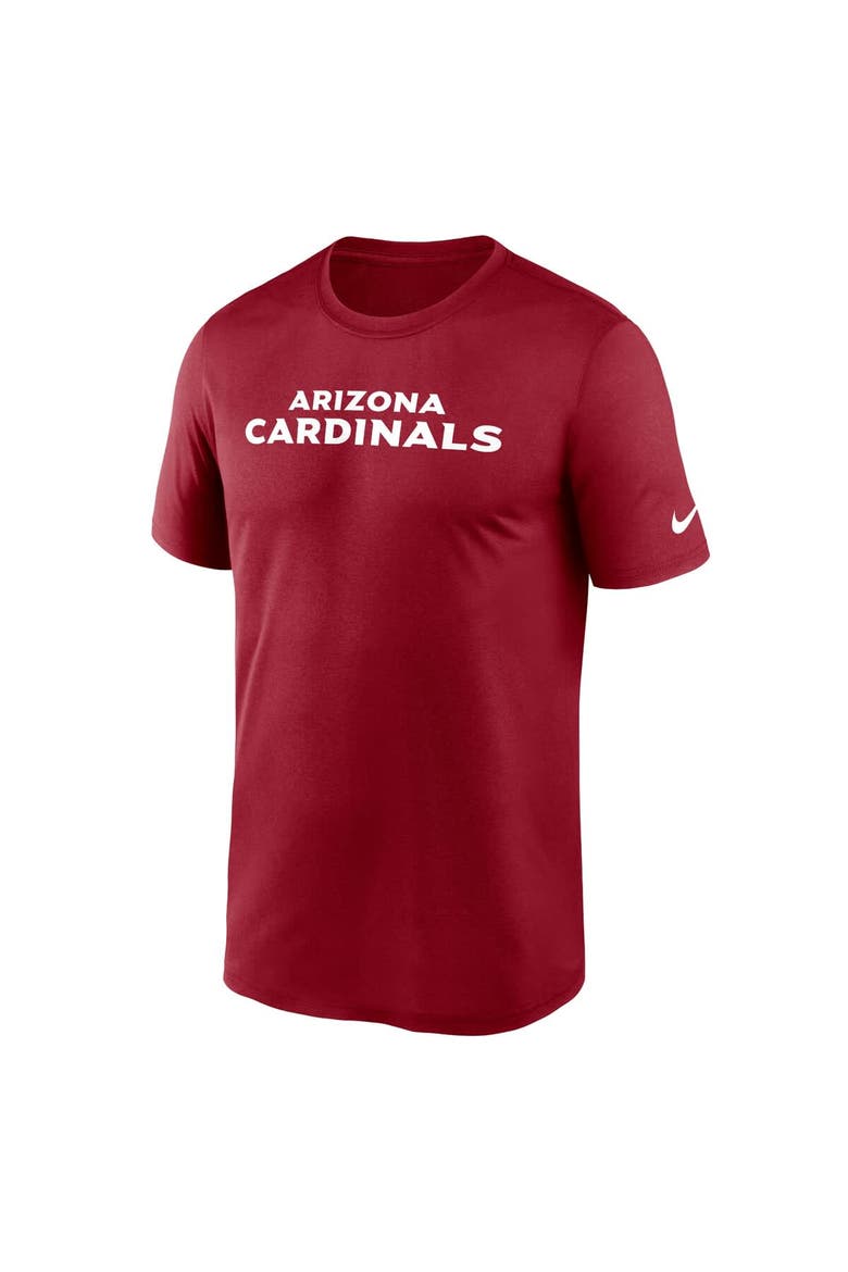 Men's Nike Cardinal Arizona Cardinals Primetime Legend Wordmark Performance T-Shirt, Alternate, color, Cardinal