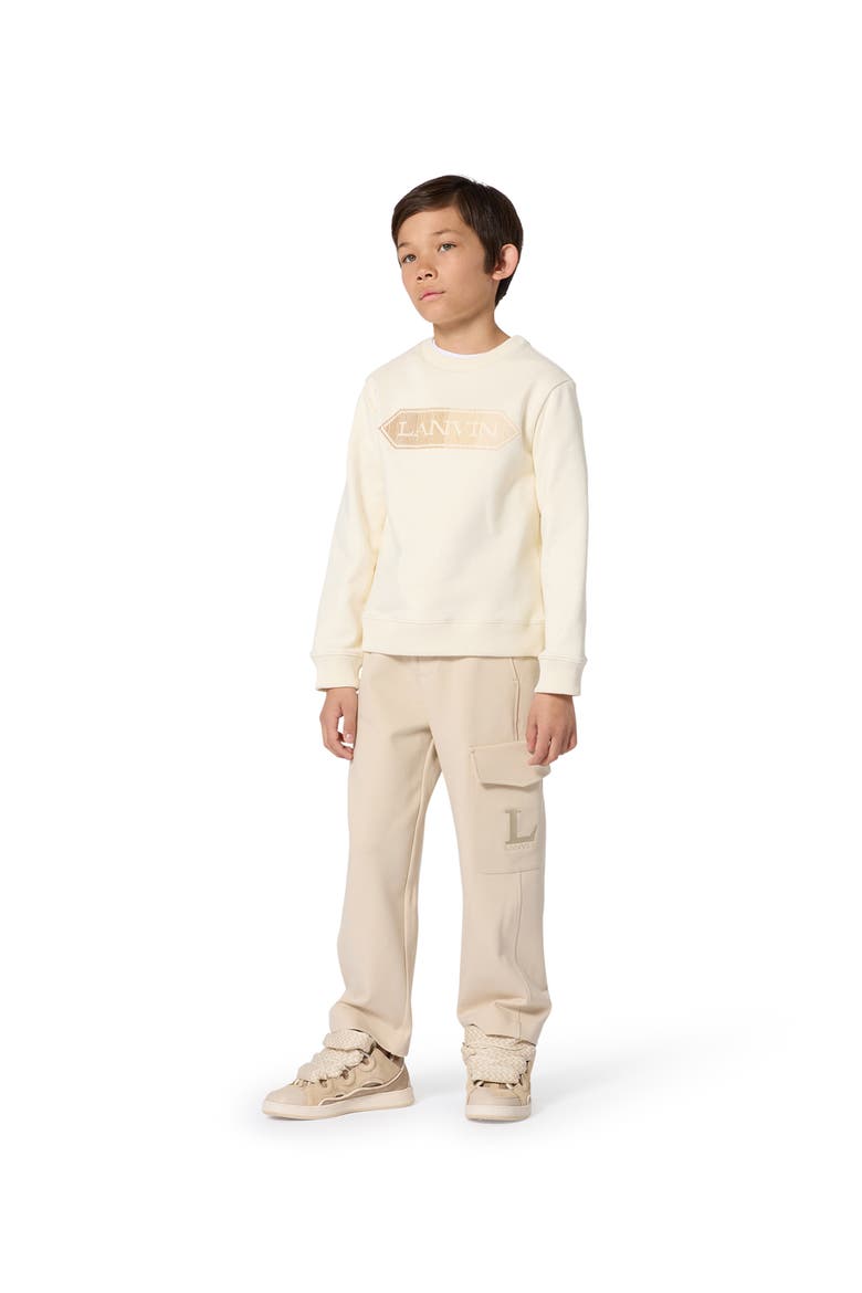 Kids  Sweatshirt In Cotton, Main, color, Off White