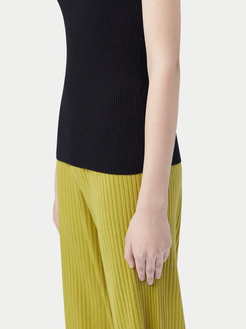 Gobi Mongolian Cashmere Cotton Silk Cashmere Tank Top In Black