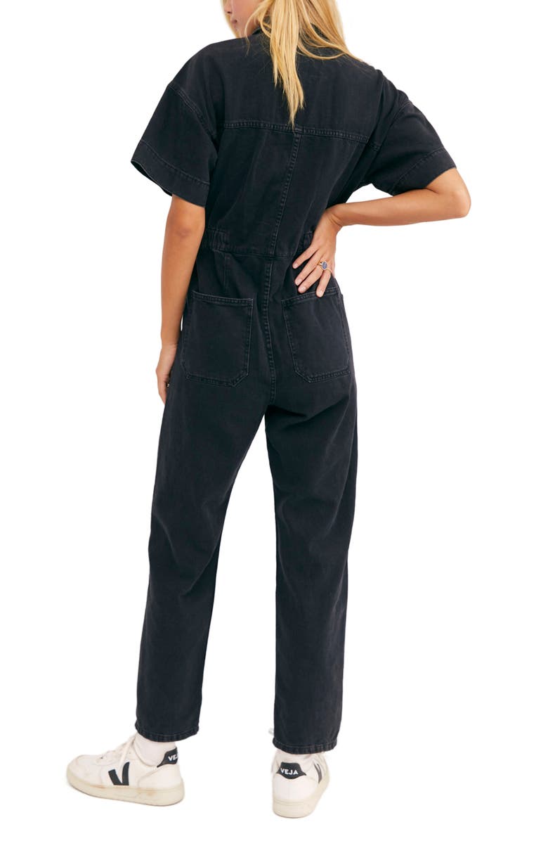 Free People We the Free Marci Denim Jumpsuit, Alternate, color,