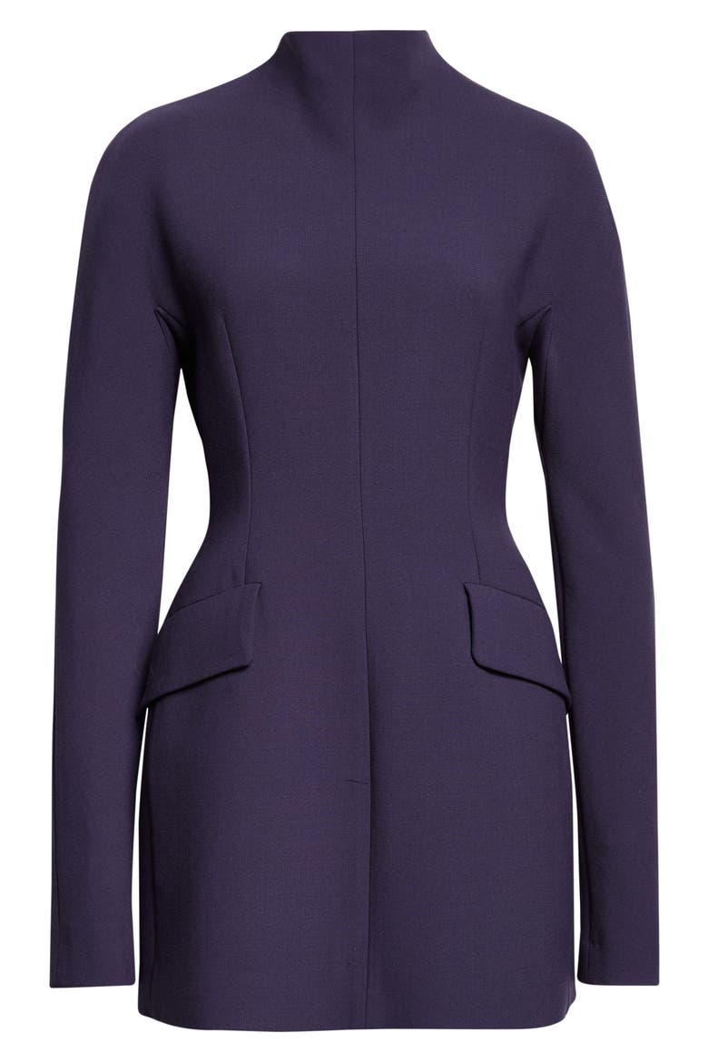 Tefrite Long Sleeve Stretch Gabardine Sheath Dress, Alternate, color, MIDNIGHT BLUE