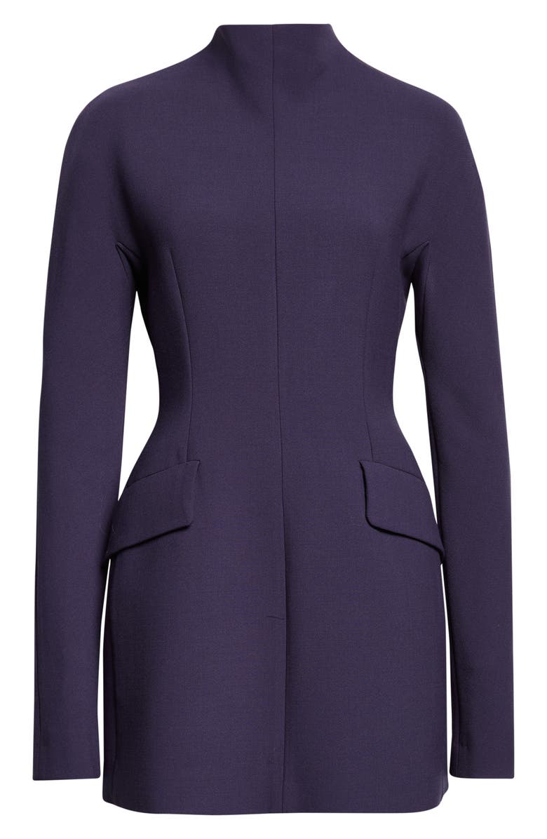 SPORTMAX Tefrite Long Sleeve Stretch Gabardine Sheath Dress, Alternate, color, Midnight Blue