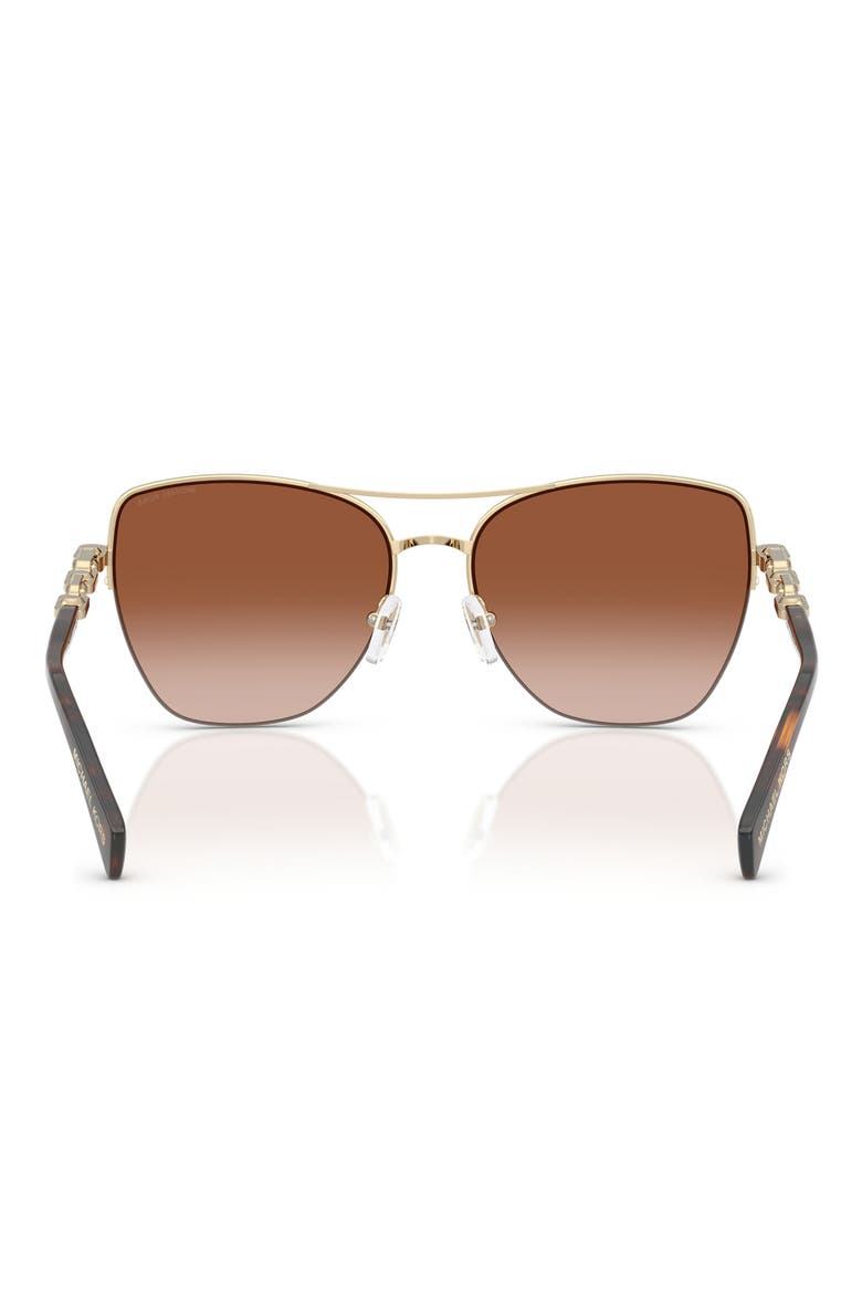 Dorado Beach 57mm Square Sunglasses, Alternate, color, GOLD SHINY / DARK BROWN