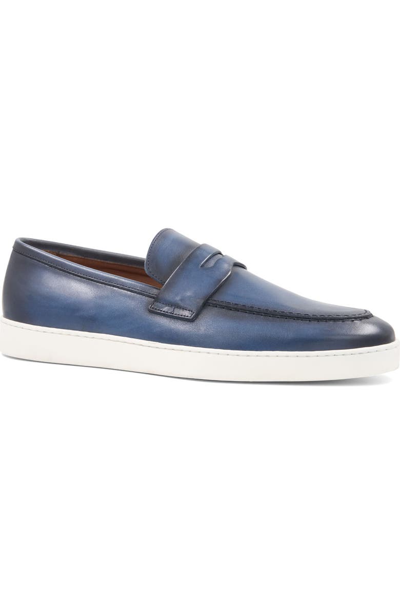 Bruno Magli Prato Penny Loafer, Main, color, Navy