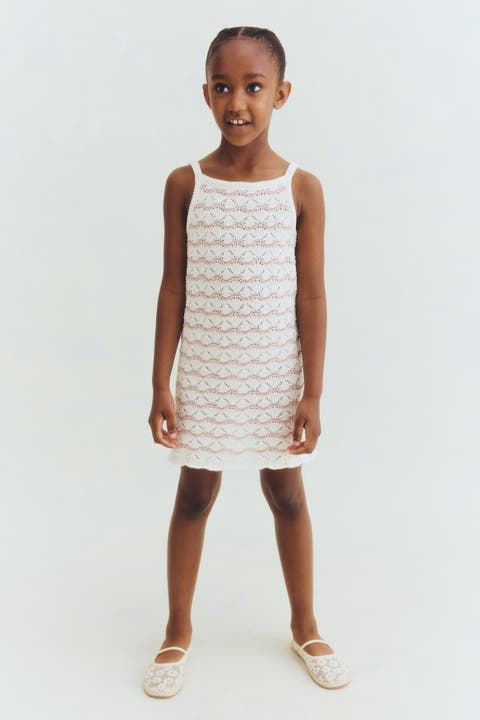 Crochet-look Strappy Dress
