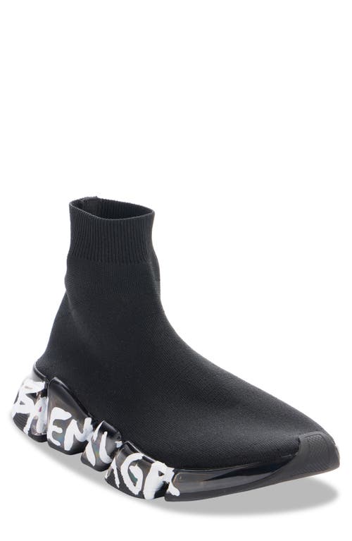 Shop Balenciaga Speed 2.0 Lt Sock Sneaker In Black/black/white