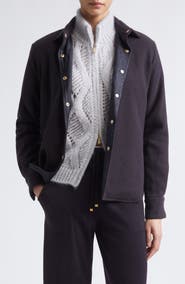 Eleventy Padded Wool Shirt Jacket