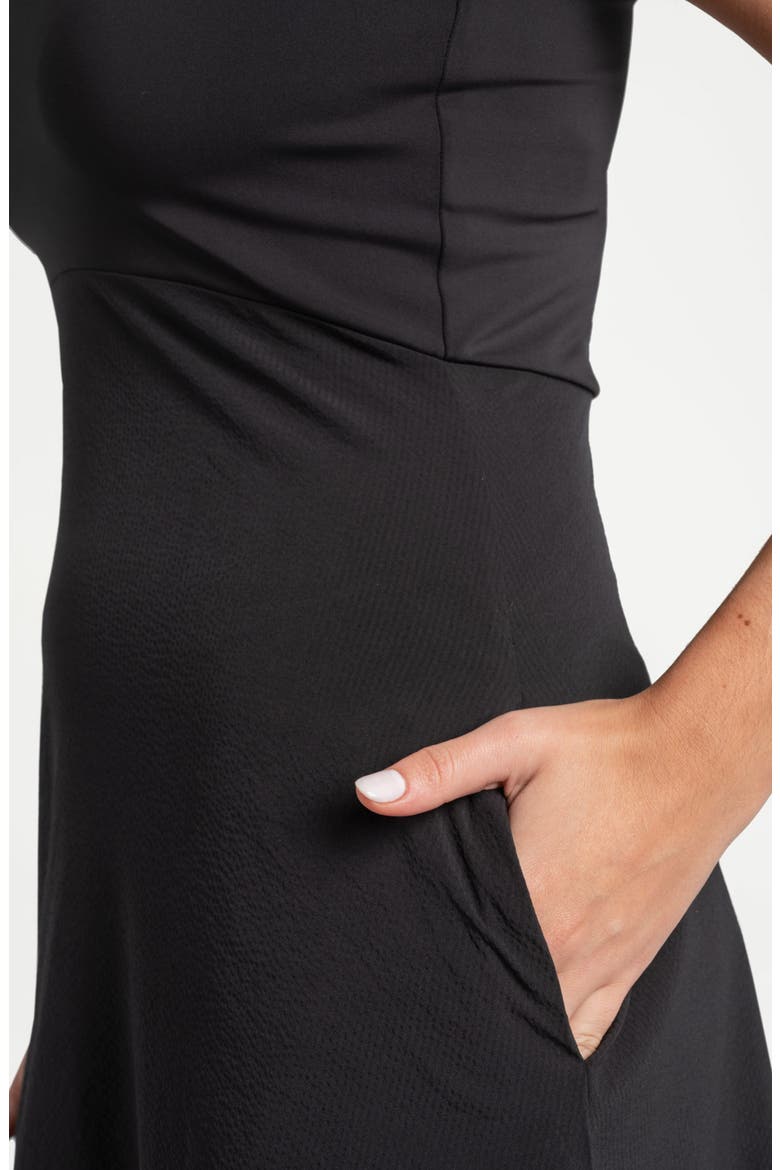 Momentum Sculpt Scoop Neck Dress, Alternate, color, BLACK BEAUTY