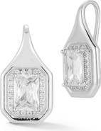 GLAZE JEWELRY Emerald Cut Cubic Zirconia Drop Earrings