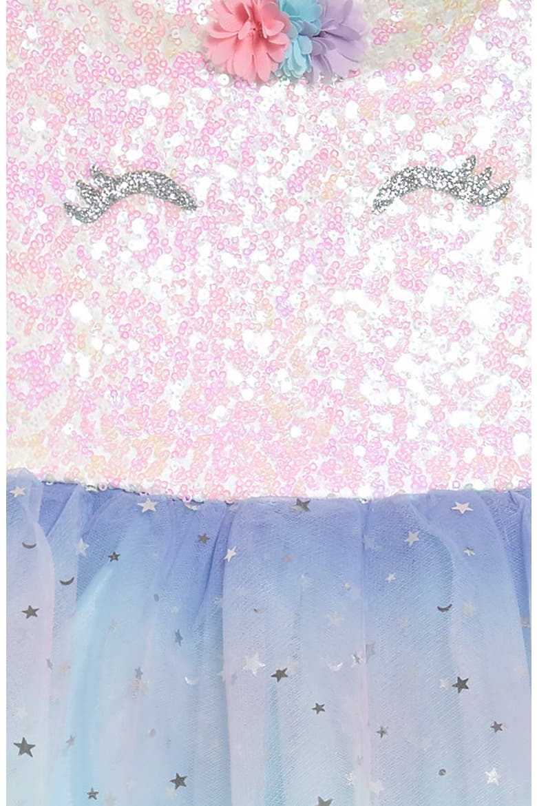 Sequin Unicorn Tutu Dress, Alternate, color, IVORY/ MULTI