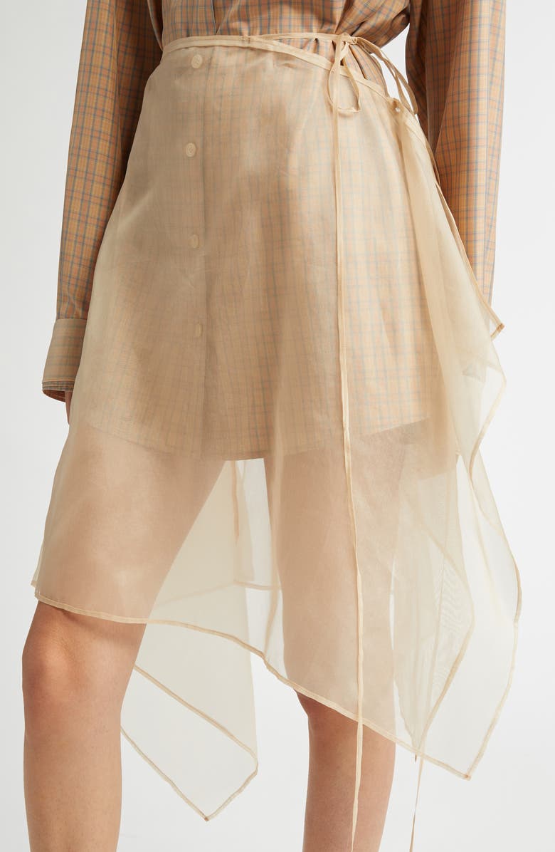 EENK Silk Organza Layered Wrap Skirt, Alternate, color,