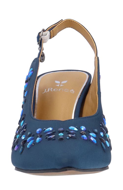 J. Reneé Solara Pointed Toe Slingback Pump In Navy