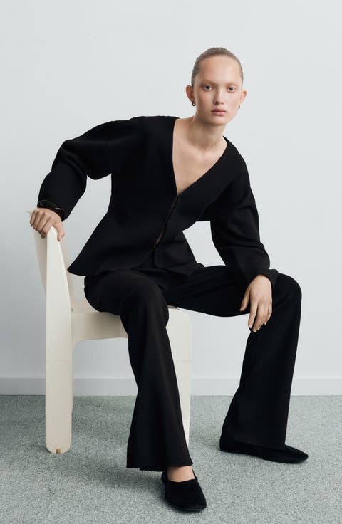 Side Slit Knit Pants