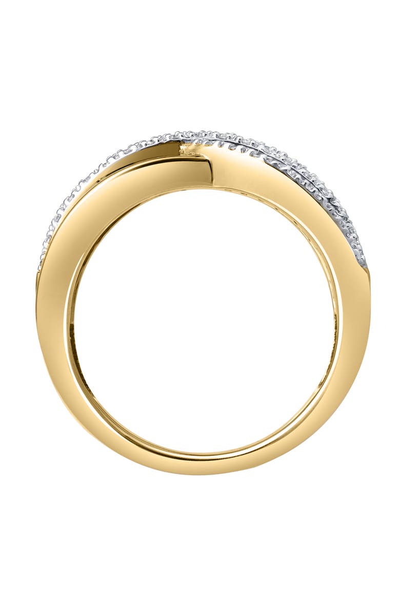 Elaris Wave 0.25 Ct 10K Gold Diamond Ring, Alternate, color, 10K Yellow Gold