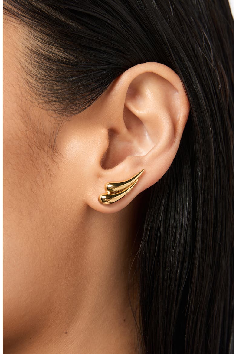 Kia Teardrop Stud Earrings, Alternate, color, GOLD