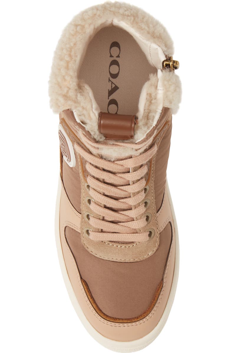 COACH C220 High Top Sneaker with Genuine Shearing Trim, Alternate, color,