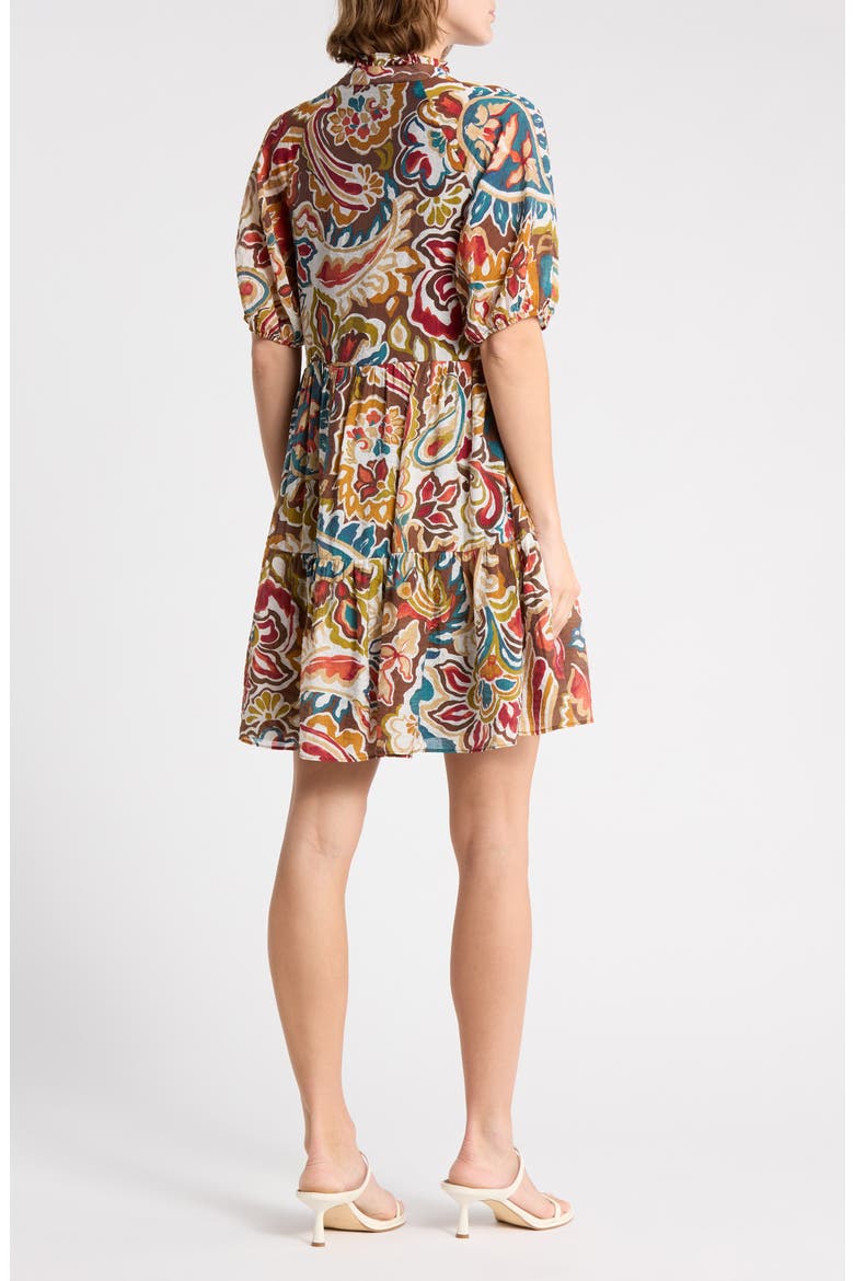 Paisley Print Babydoll Dress, Alternate, color, CREAM MULTI