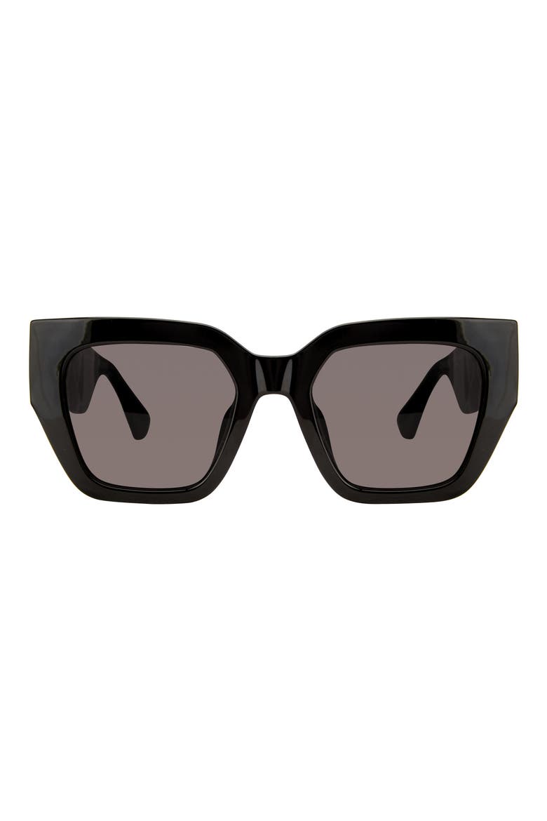 52mm Cat Eye Sunglasses, Main, color, BLACK/ SMOKE