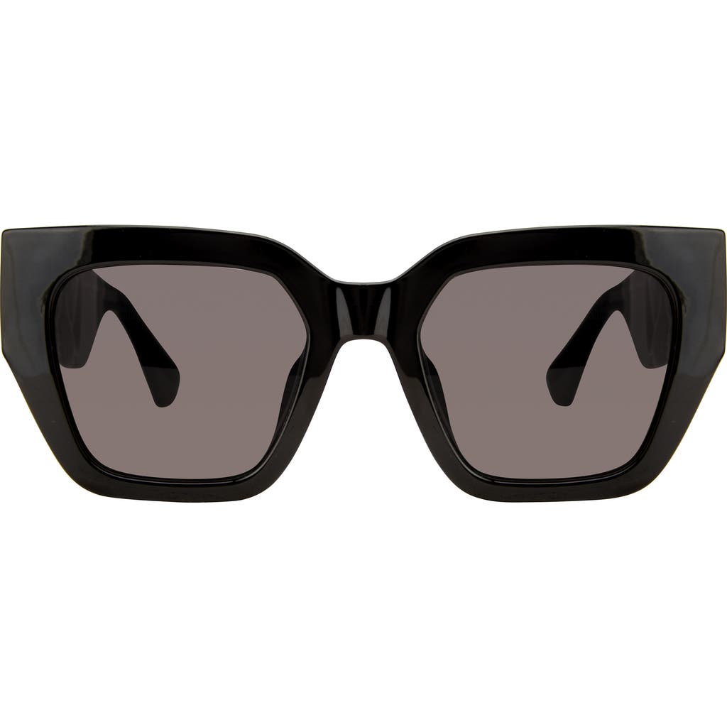 Kurt Geiger London 52mm Cat Eye Sunglasses In Black/smoke