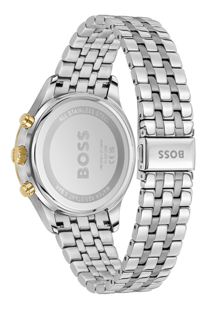 Avery Chronograph Bracelet Watch, 42mm, Alternate, color, SILVER/ GREEN
