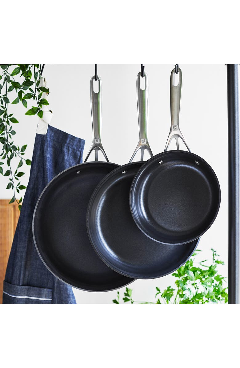 ZWILLING Motion Hard Anodized Aluminum Nonstick Fry Pan 3-Piece Set, Alternate, color, Aluminum