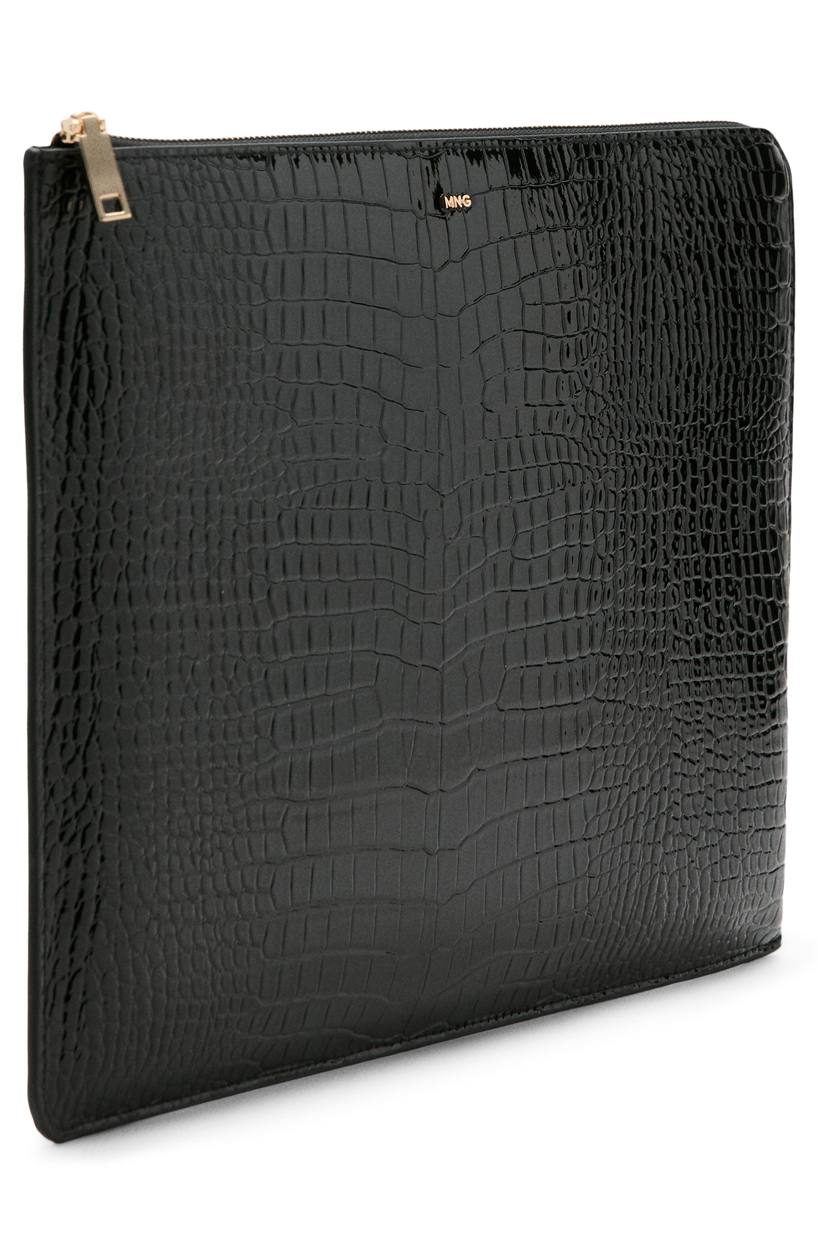 MANGO Croc Embossed Laptop Case, Alternate, color, 
