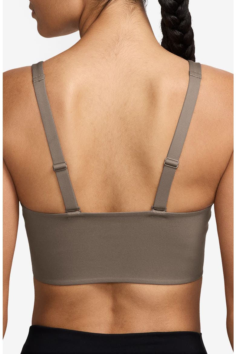 Alate Medium Support Padded Sports Bra, Alternate, color, MINK BROWN/ WHITE