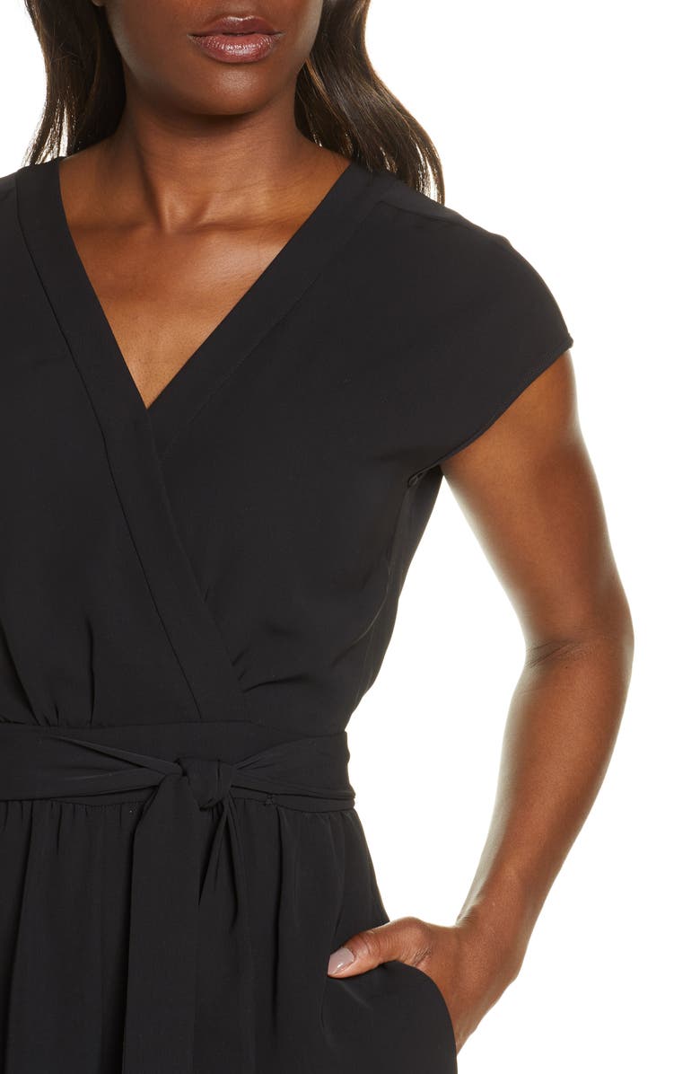 Eliza J Faux Wrap Crop Jumpsuit, Alternate, color,