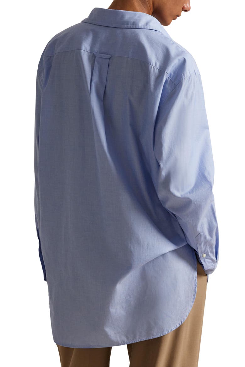 Cotton Poplin Button-Down Shirt, Alternate, color, CLASSIC MEDIUM BLUE