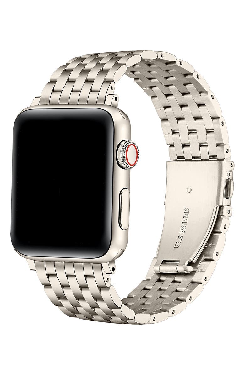 The Posh Tech Remy Stainless Steel Apple Watch<sup>®</sup> Watchband, Alternate, color, Starburst