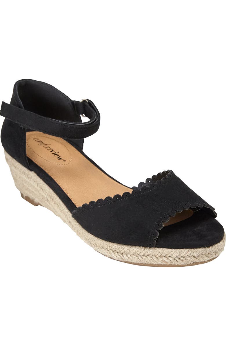 Comfortview The Charlie Espadrille, Main, color, Black