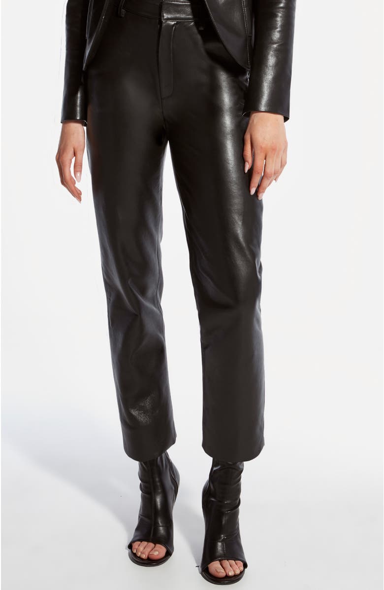 AS by DF Jordan Recycled Leather Trousers, Main, color, Black