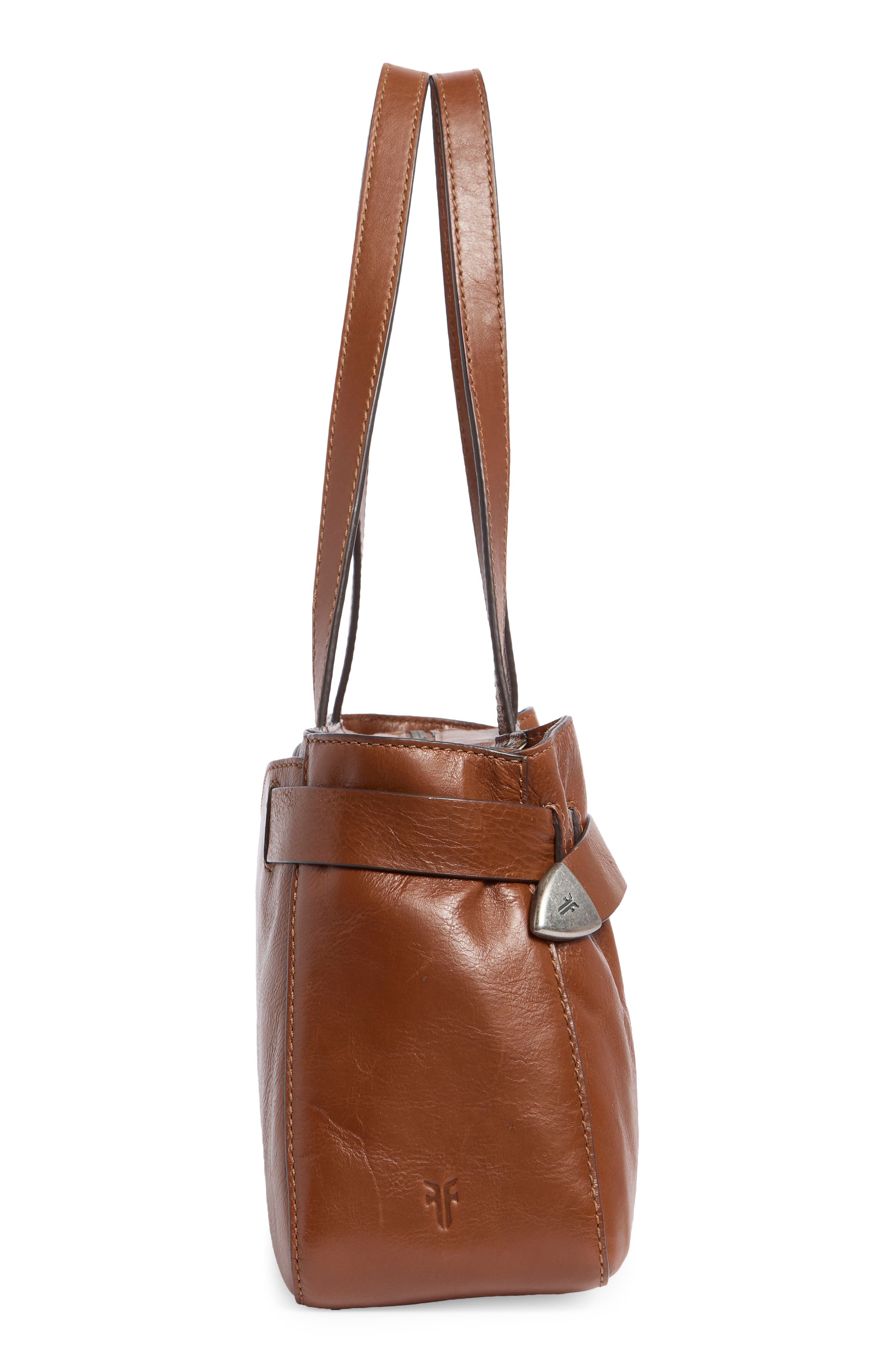 Heather Leather Satchel, Alternate, color, COGNAC