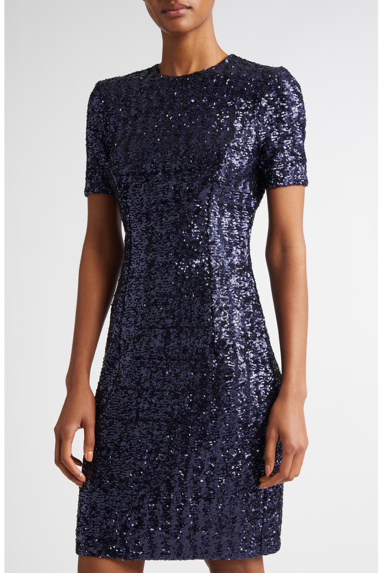 Sequin Sheath Dress, Alternate, color, MARITIME