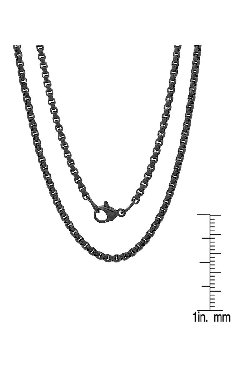 Men's Ion Plated Stainless Steel Chain Necklace, Alternate, color, BLACK