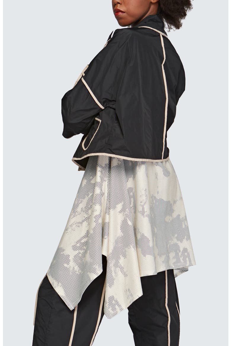 Astrid Short Memory Taffeta Jacket, Alternate, color, Black