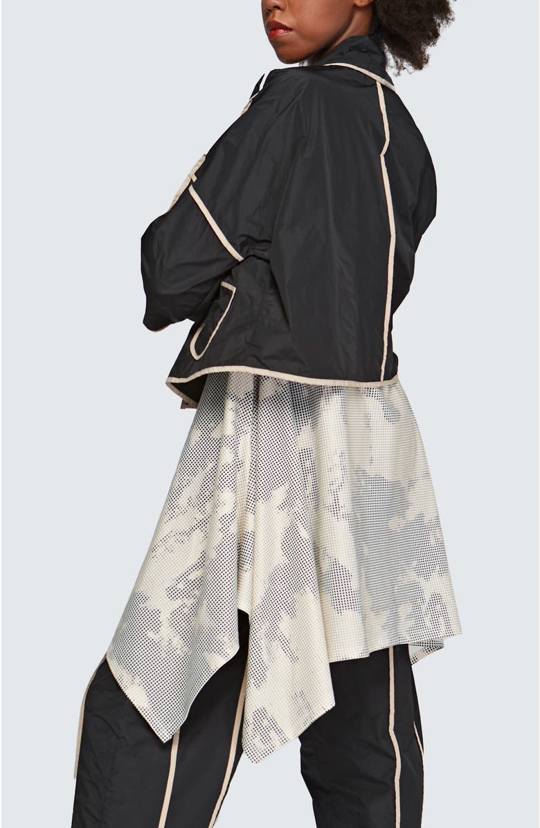 LUUKAA Astrid Short Memory Taffeta Jacket, Alternate, color, Black