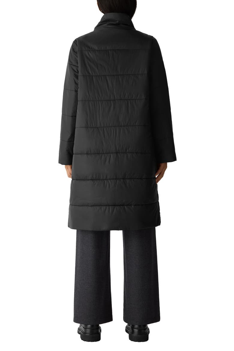 Stand Collar Puffer Jacket, Alternate, color, BLACK