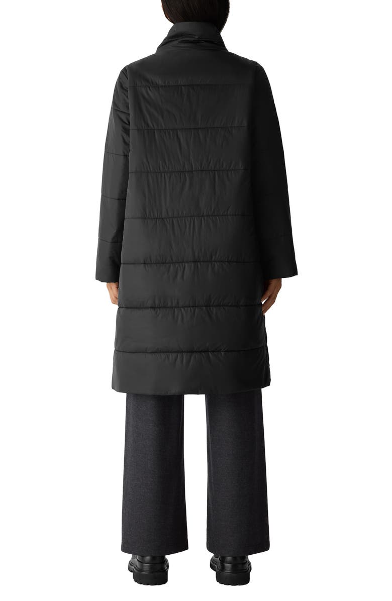 Eileen Fisher Stand Collar Puffer Jacket, Alternate, color, Black