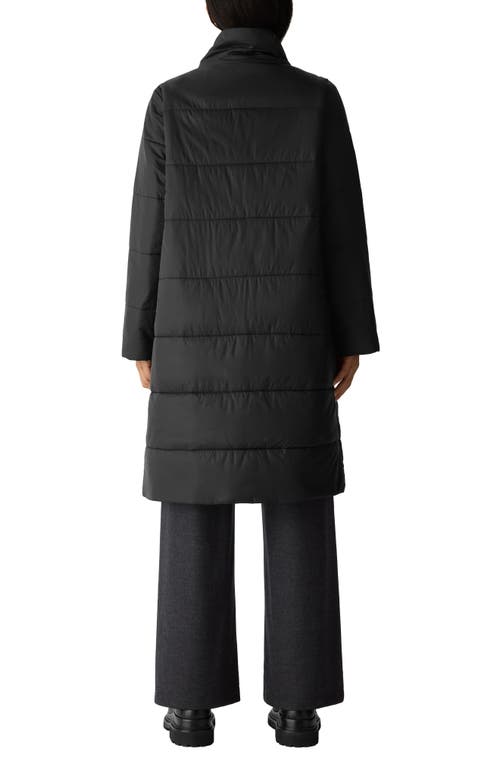 Eileen Fisher Stand Collar Puffer Jacket In Black
