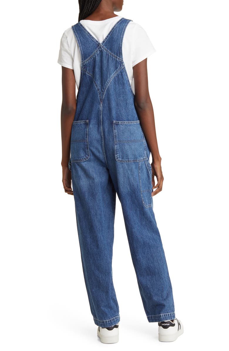Madewell Oversize Denim Carpenter Overalls, Alternate, color,