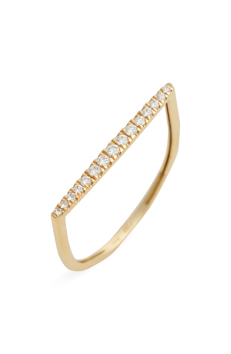 Bony Levy Diamond 18K Gold Bar Ring, Main, color,