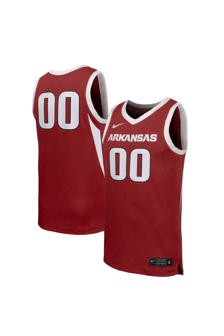 Men's Nike #00 Cardinal Arkansas Razorbacks Replica Basketball Jersey, Main, color, Cardinal
