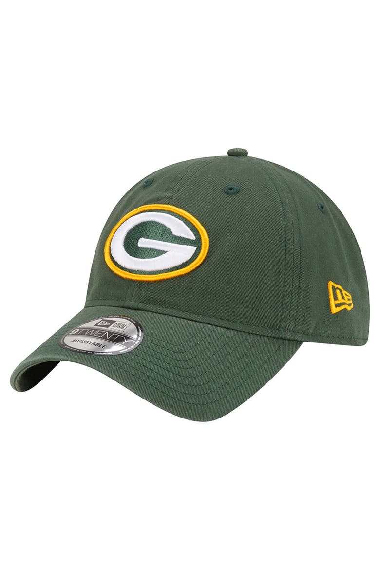 Men's New Era  Green Green Bay Packers Distinct 9TWENTY Adjustable Hat, Alternate, color, Green