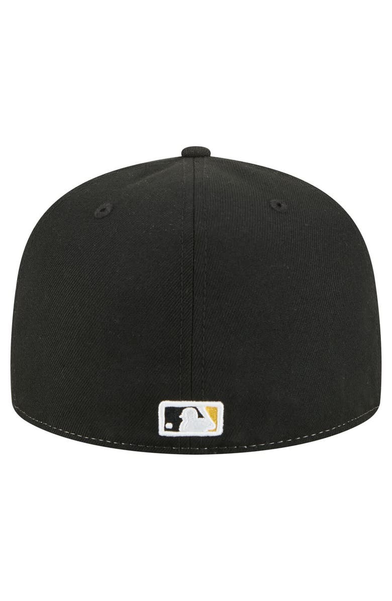 New Era Men's New Era White/Black Pittsburgh Pirates Repeat 59FIFTY Fitted Hat, Alternate, color, White