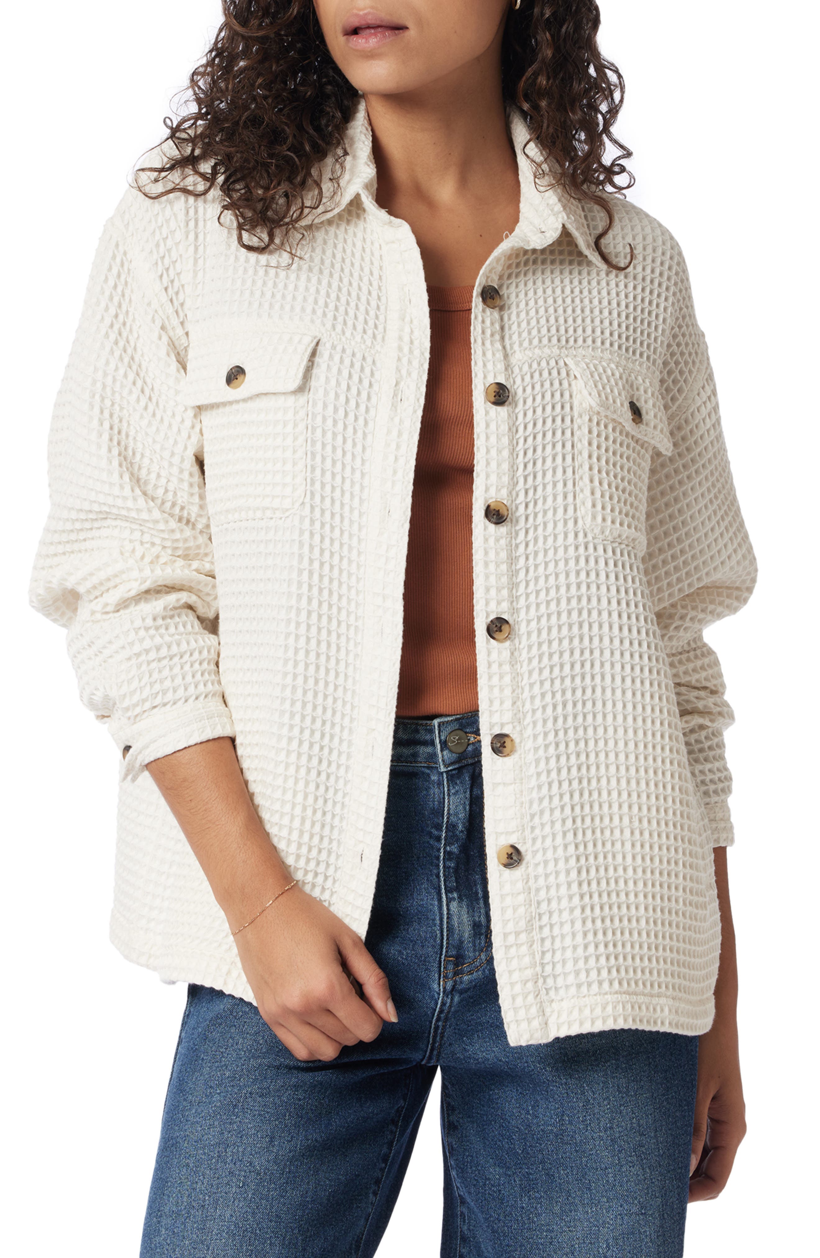 SUPPLIES BY UNIONBAY Milla Waffle Knit Shacket (Women) | Nordstromrack