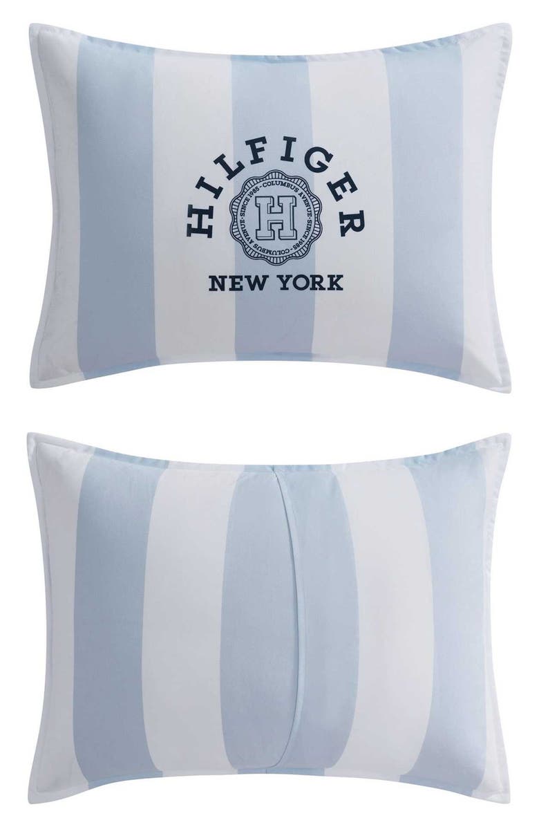 Tommy Hilfiger Berkely Stripe Comforter & Shams Set, Alternate, color, White/ Boathouse Blue